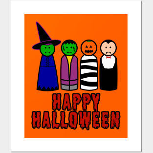 Halloween Peg Dolls Posters and Art